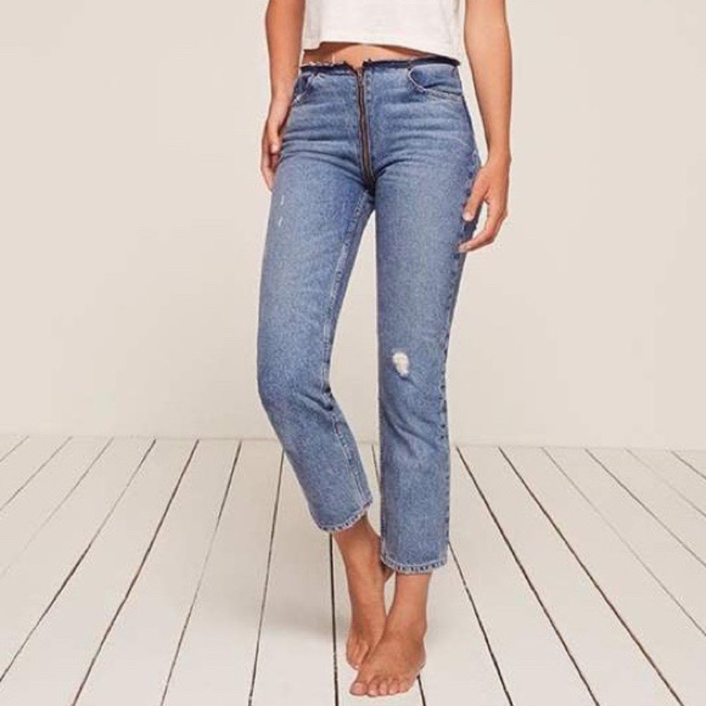 Reformation zipper jeans